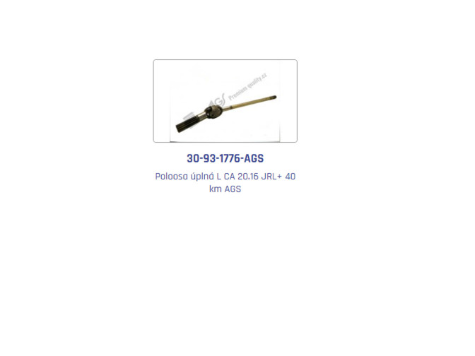Complete half-axle FDA UR I