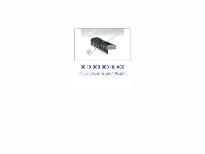 Sets of main, connecting rod and thrust washers UR III