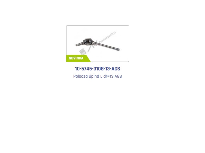 Complete half-axle FDA UR I