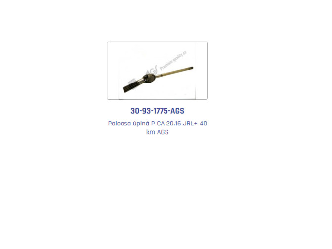 Complete half-axle FDA UR I