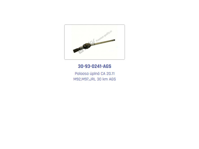 Complete half-axle FDA UR I