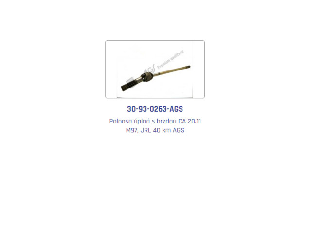 Complete half-axle FDA UR I