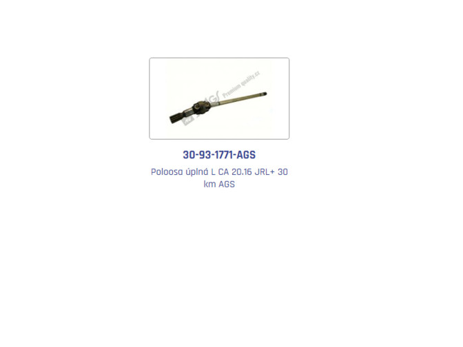 Complete half-axle FDA UR I