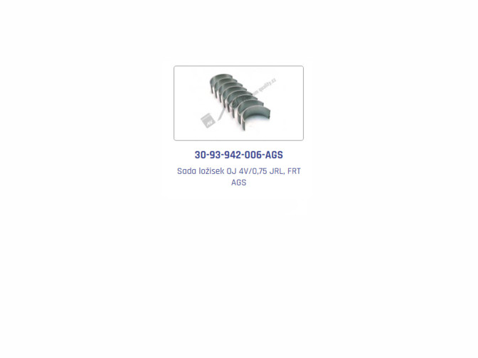 Sets of main, connecting rod and thrust washers UR III